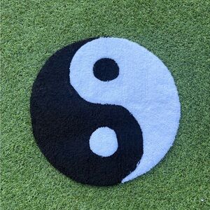 Black and White Yin Yang Rug